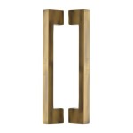 M Marcus Heritage Brass Back to Back Door Pull Handle Metro Design 305mm length